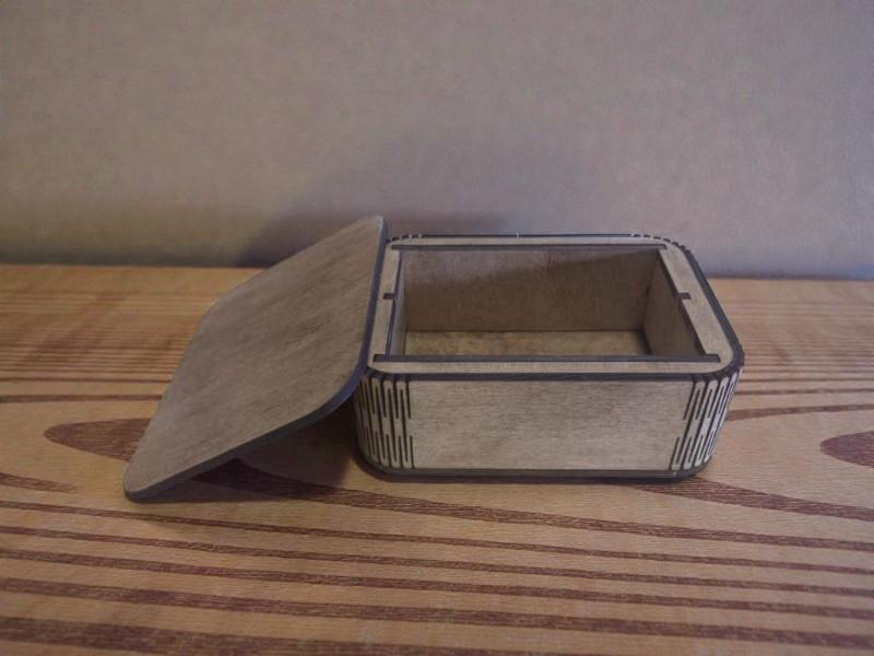 Laser Cut Wooden Shallow Box 2.9mm Free Download