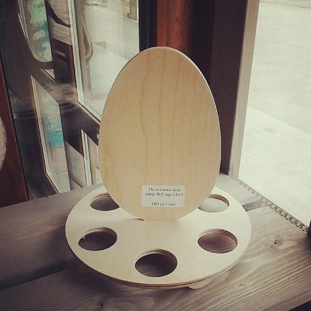 Laser Cut Wooden Simple Easter Egg Holder Free Vector File