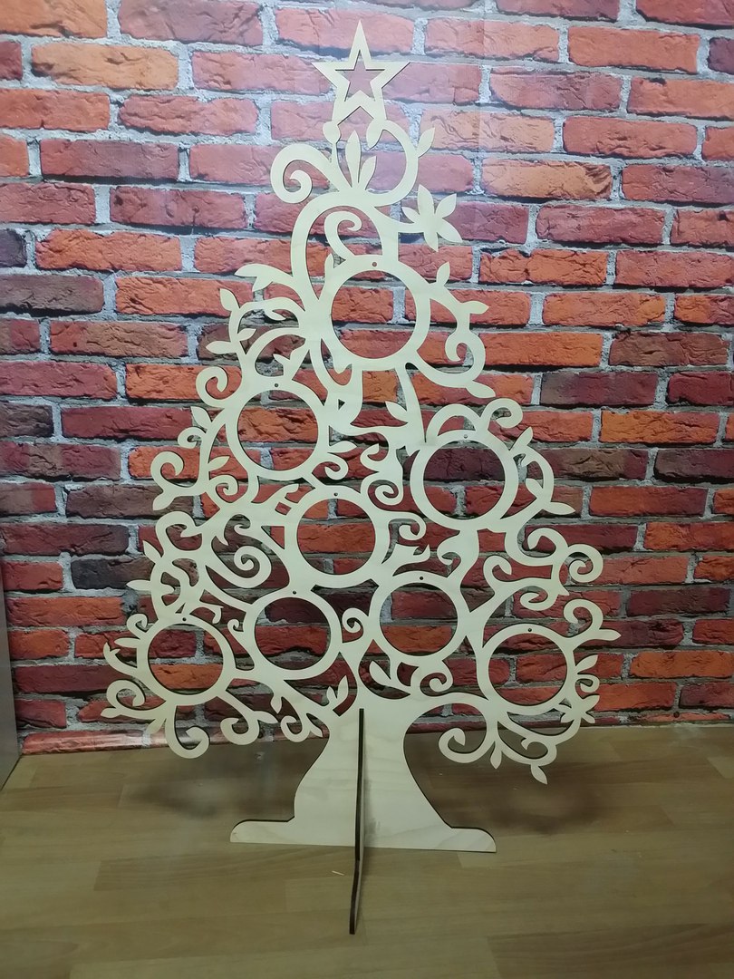 Laser Cut Wooden Table Top Christmas Tree Cdr File Free Vector File