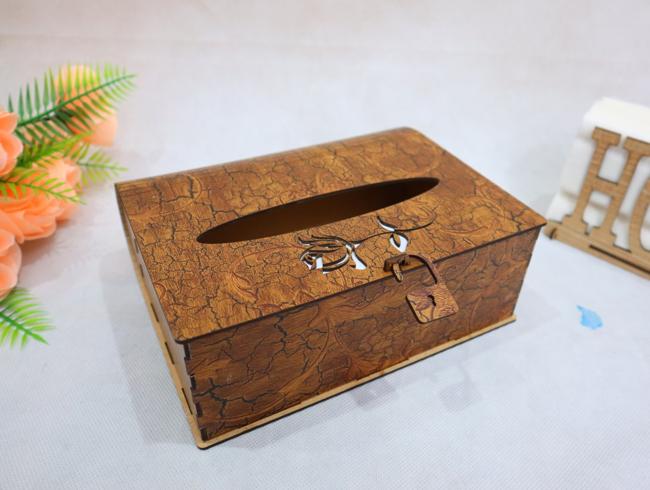 Laser Cut Wooden Tissue Box Free CDR File
