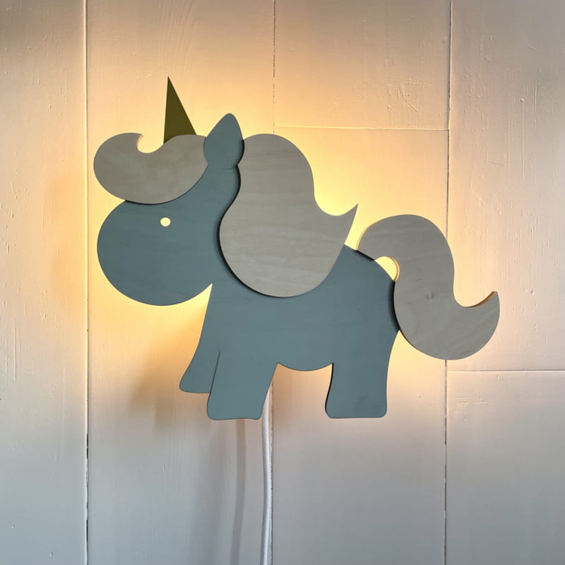 Laser Cut Wooden Unicorn Night Light Lamp