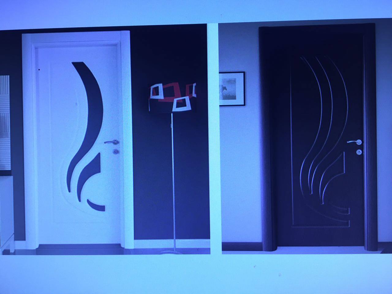 Modern Wooden Door Design CNC Router Template EPS File