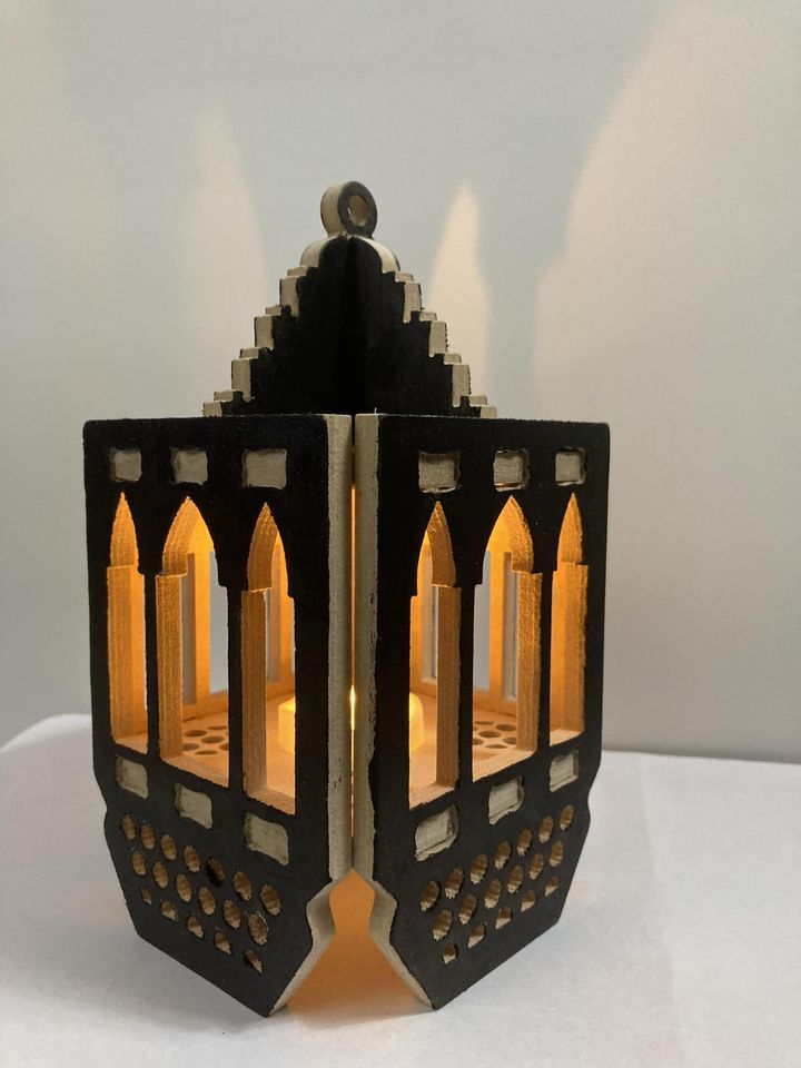 Ramadan Candle Holder Vintage Mini Tealight Lantern 2.4mm Laser Cut File